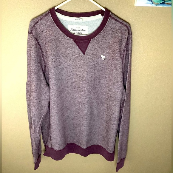 Vintage Abercrombie & Fitch Muscle Sweatshirt, Size XL, Burgundy, French Terry - Picture 1 of 8